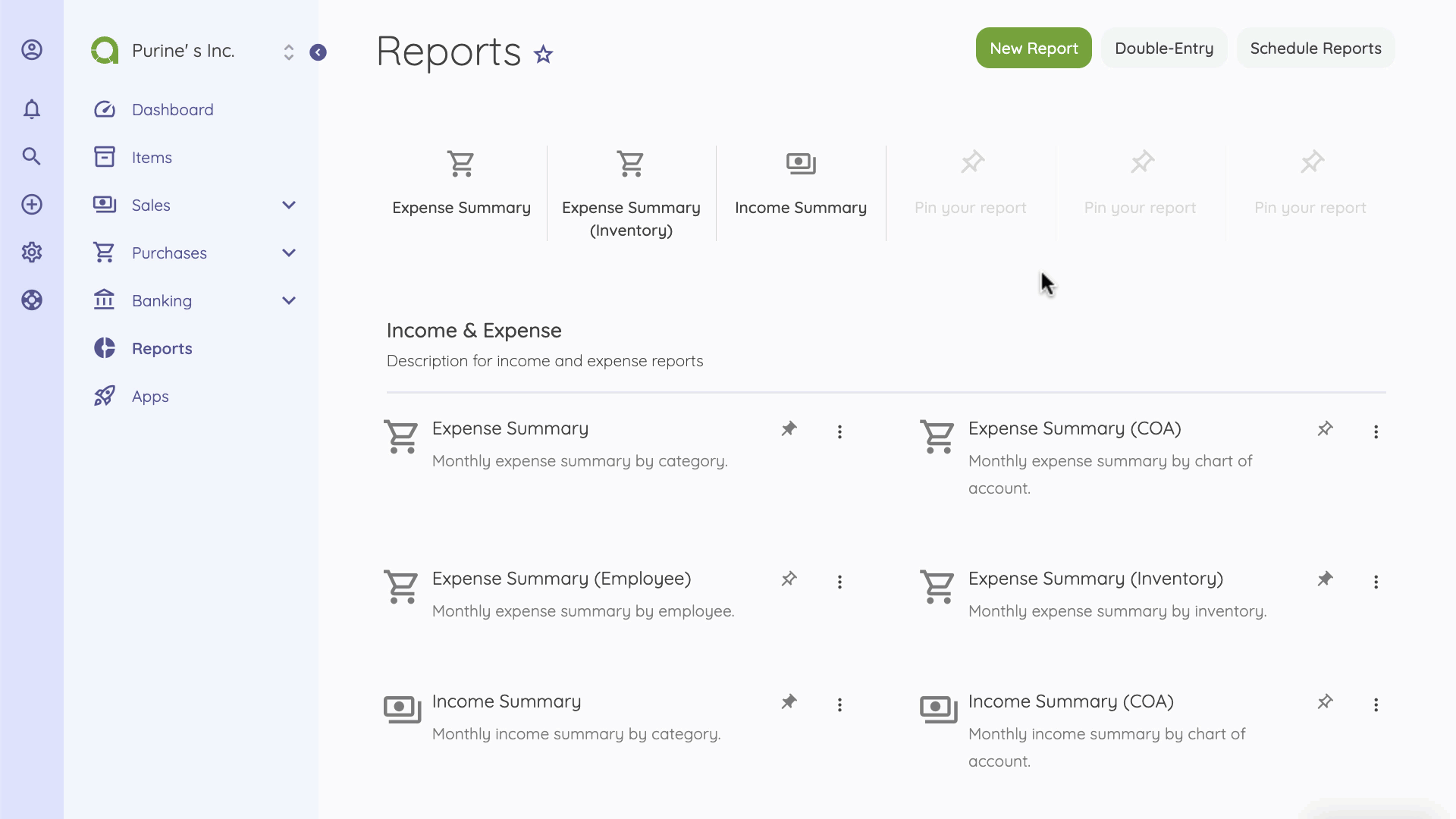 Reports details